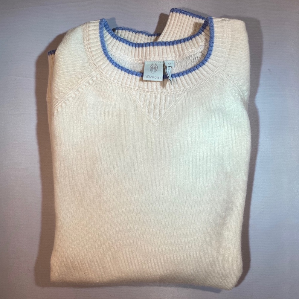 White cashmere sweater